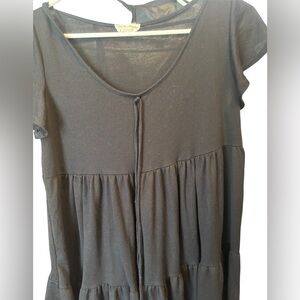 See You Monday Black Knit Top